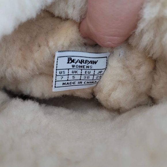 Bearpaw Kimella Women’s Brown Sz 7 12” Tall Boot Cow Suede Sheep Skin Wool - Picture 2 of 14